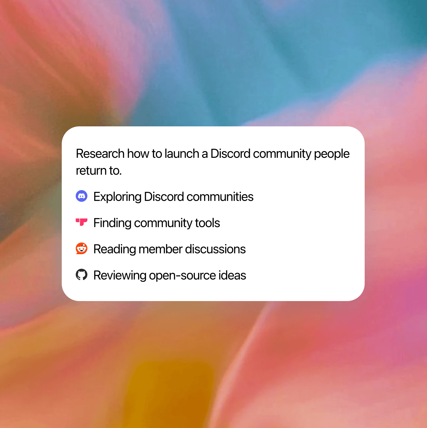 Researching Discord community sources in ServerGPT