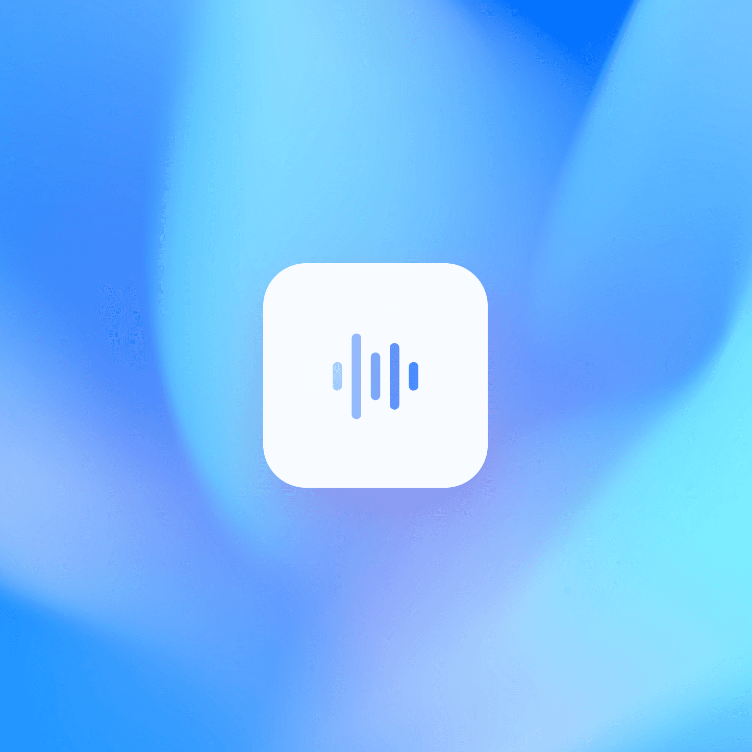 ServerGPT voice mode on a blue abstract background